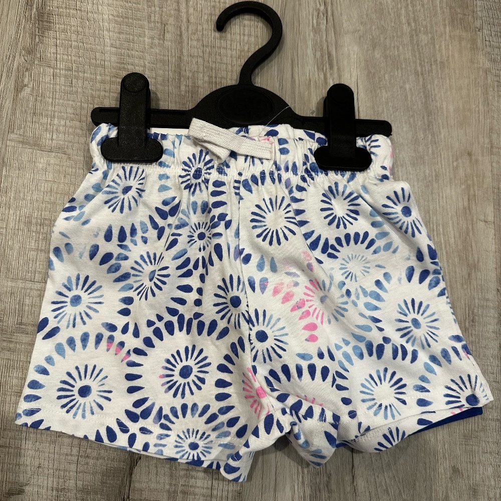 NWT So cute 2-pack blue baby girl shorts 9-12 months